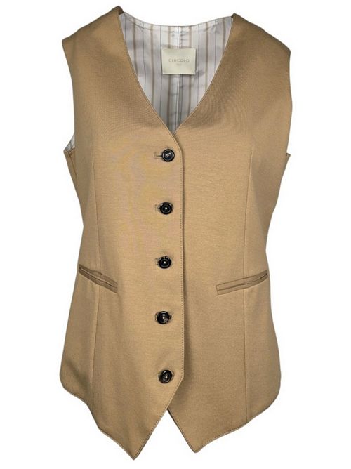 gilet donna in filo di scozia cammello Circolo 1901 | FD3411773